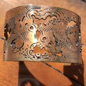 Vintage One of A Kind Handmade Copper BooDoo bracelet.